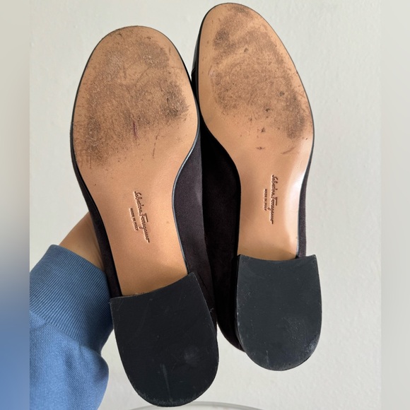 Salvatore Ferragamo Brown and Black Leather - Picture 9 of 9